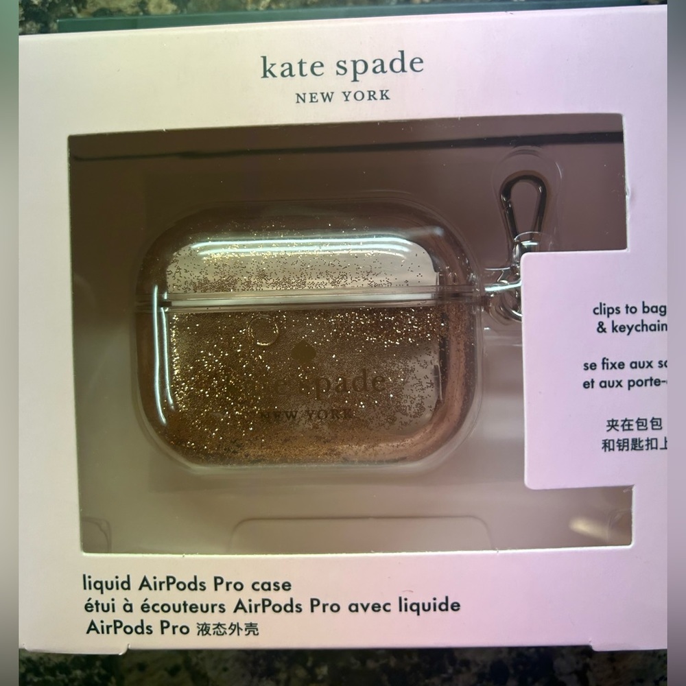 Kate Spade Liquid Glitter AirPod Pro case